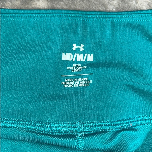 Under Armour Women's Vibrant Teal Athletic Shorts - Picture 2 of 4